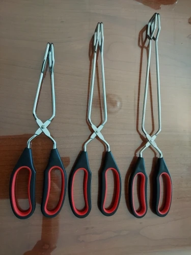 3sizes Barbecue Scissor Tong Non-Slip Grilled Food Bread Tong Metal BBQ Baking Clip with Long Handle Kitchen Cooking Accessories photo review