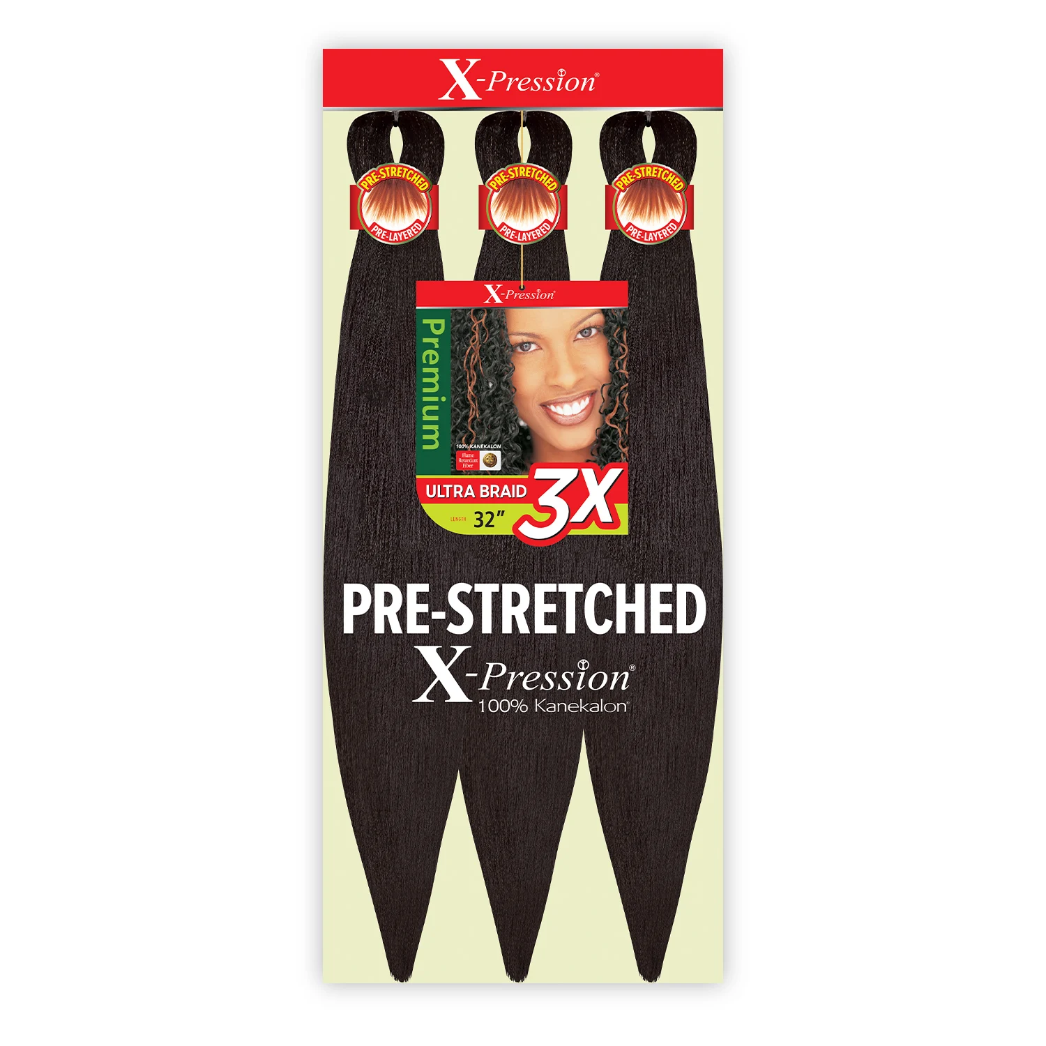 

Outre Synthetic Braids X-Pression Kanekalon 3X Pre-Stretched Ultra Braid 32"
