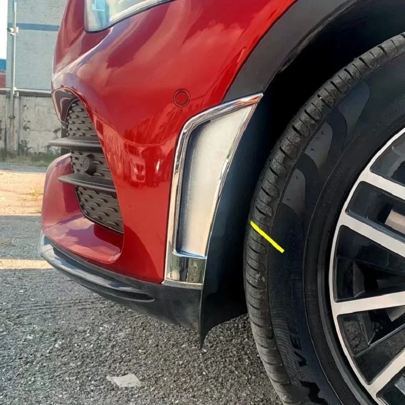 Bright Chrome Front Wheel Air Vent Fender Bumper Side Trim Cover For 2020 2021 2022 2023 Mercedes GLC X253 C253