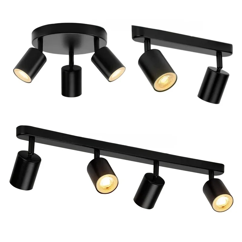 Moderne GU10 LED Studie Plafondverlichting Keukenarmaturen Eetkamer Achtergrond Decoratie Lampenkap Verstelbare Trappen Gangpad Lamp - afbeelding 2
