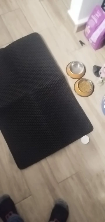 Customer review photo for Double-Layer Cat Litter Mat