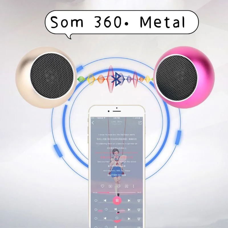 Mini Portable Metal Bess Sound Box Loud Sound Bluetooth Compact Ideal for Travel and Events Modern Design, Resistant