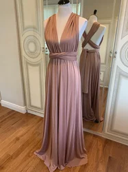 CAPPUCCINO Multi-Way LONG Maxi Infinity Dress Convertible Formal Wedding Cocktail Wrap Sexy Bridesmaid Evening Dress Gifts