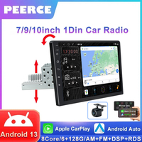 7'' 9'' 10'' 13'' 8Core Android 1Din Car Multimedia CarPlay Universal Navigation GPS 1 DIN Headunit Auto Radio Audio Stereo