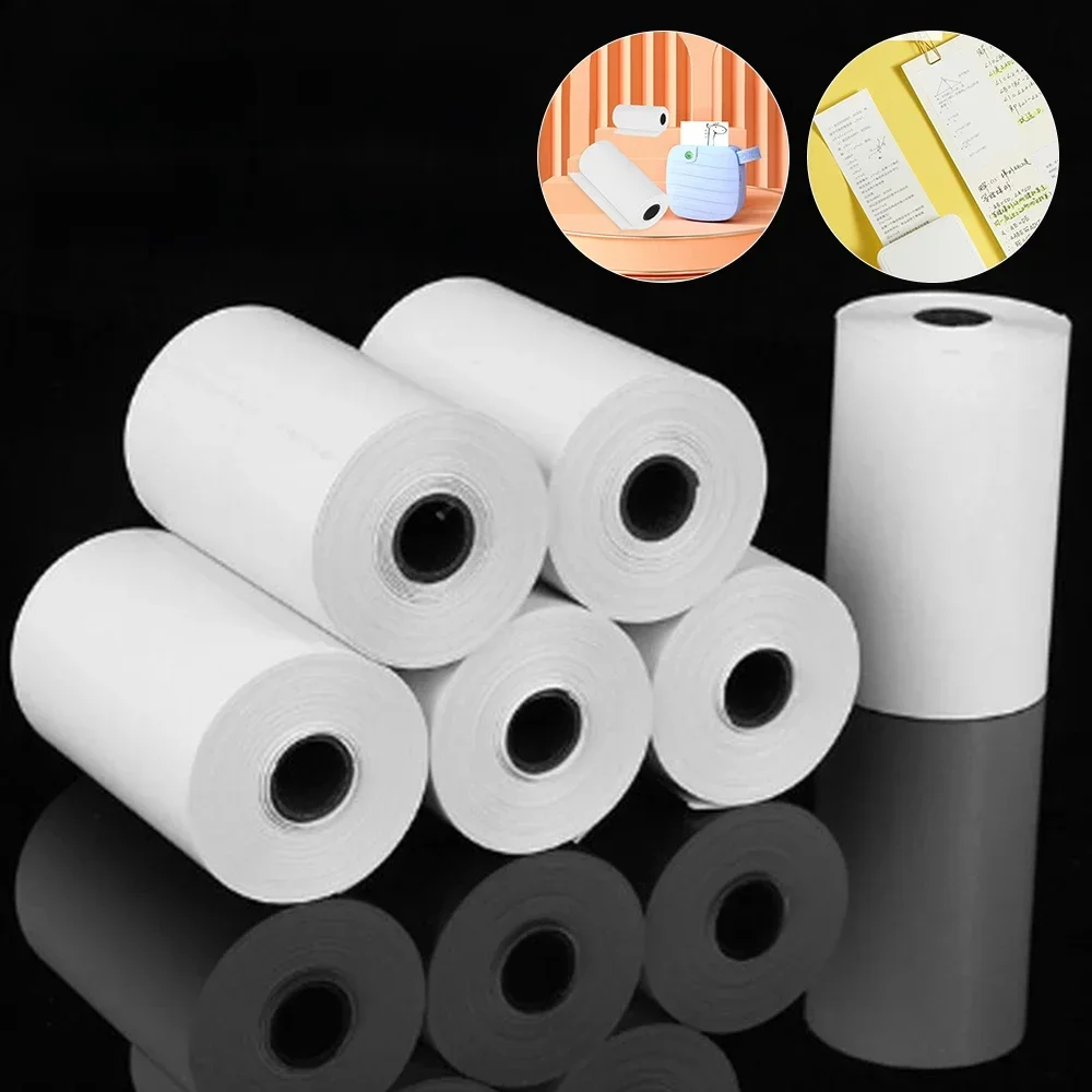 5/10 Rollen Thermisch Papier Camera Afdrukken Witte Kinderen Camera Houtpulp Instant Print Kids Vloeipapier Miniprinter Accessoire - afbeelding 2