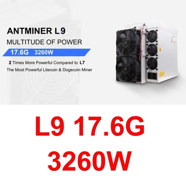 S. BUY WITH HAPPINESS BUY 10 AND GET 5 FREE NEW Bitmain Antminer L9 Litecoin & Dogecoin Miner 16.2Gh/s