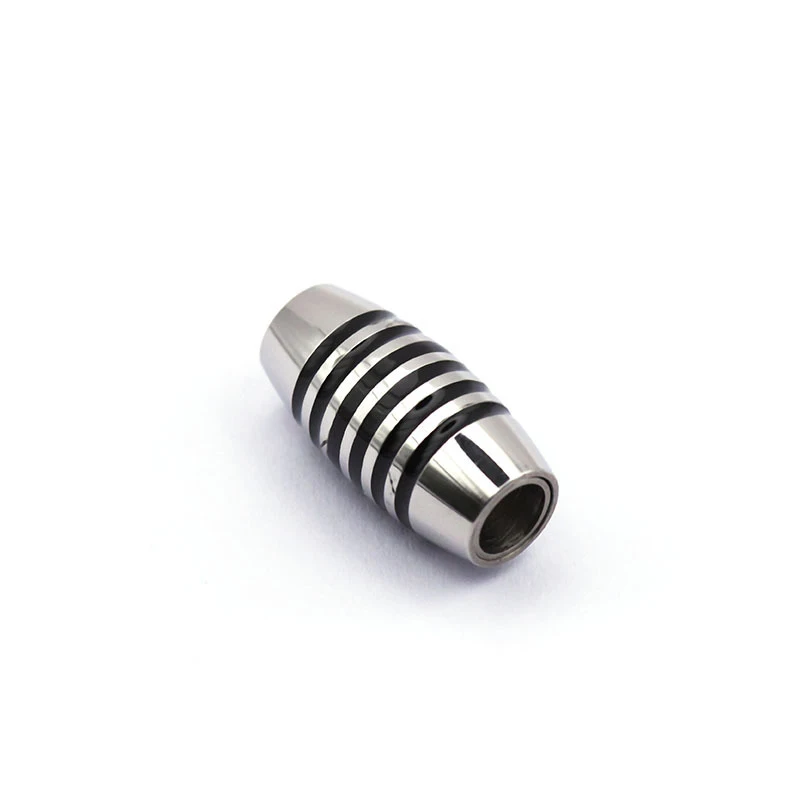 10pcs 5/6mm Tube Stainless Steel Magnetic Clasps For Leather Bracelet Stainless Steel Clasp Connectors Closure Jewelry Making