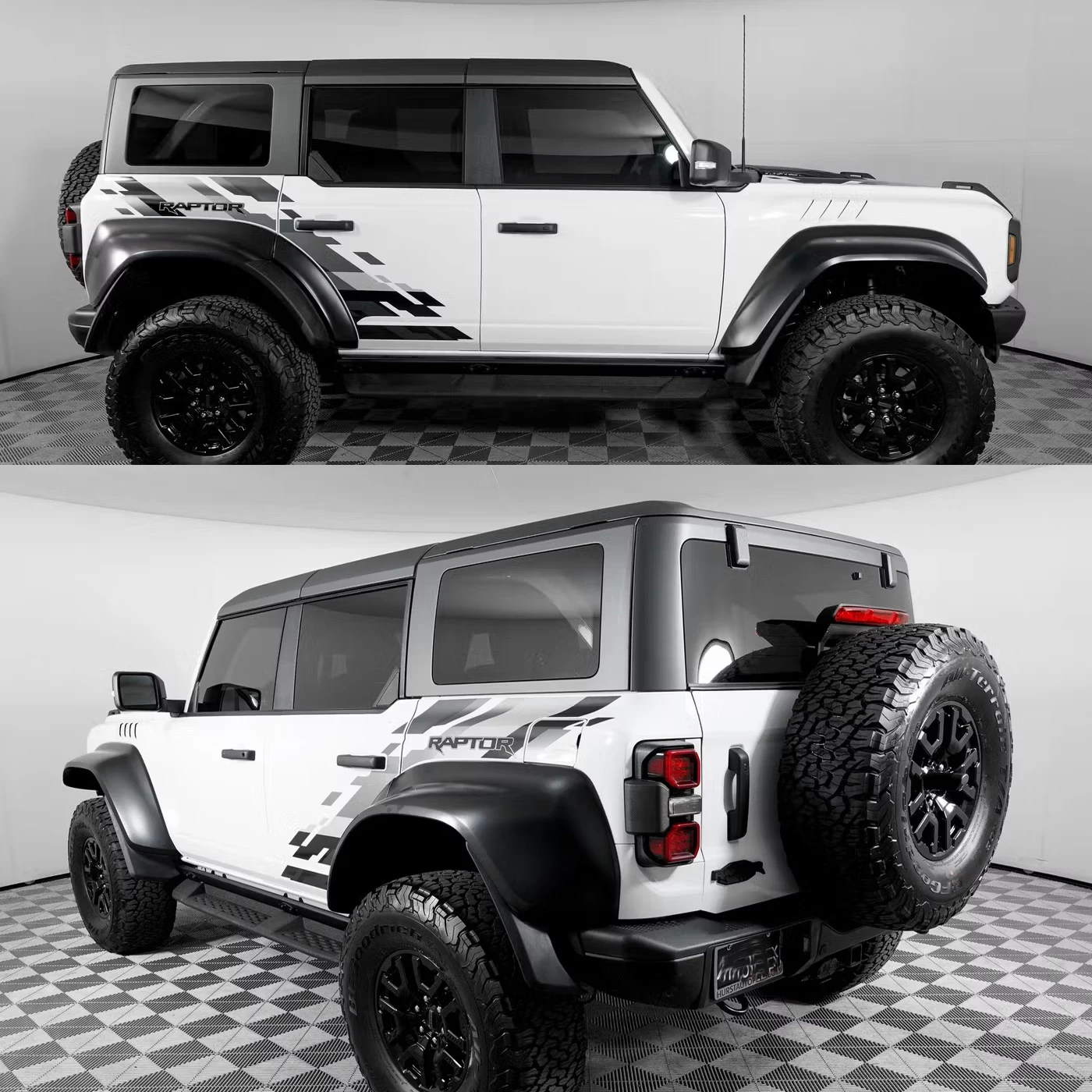 Car Stickers For Ford Bronco Raptor 2021-2024 Stripes Side Body Door Accent Decals Vinyl Graphics Decal Auto Tuning Accessories