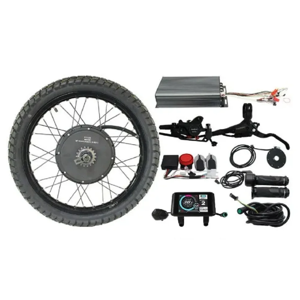 EBike motorcycles Conversion Kits 48-72V 8000W Bushless Motor Rear Wheel 16