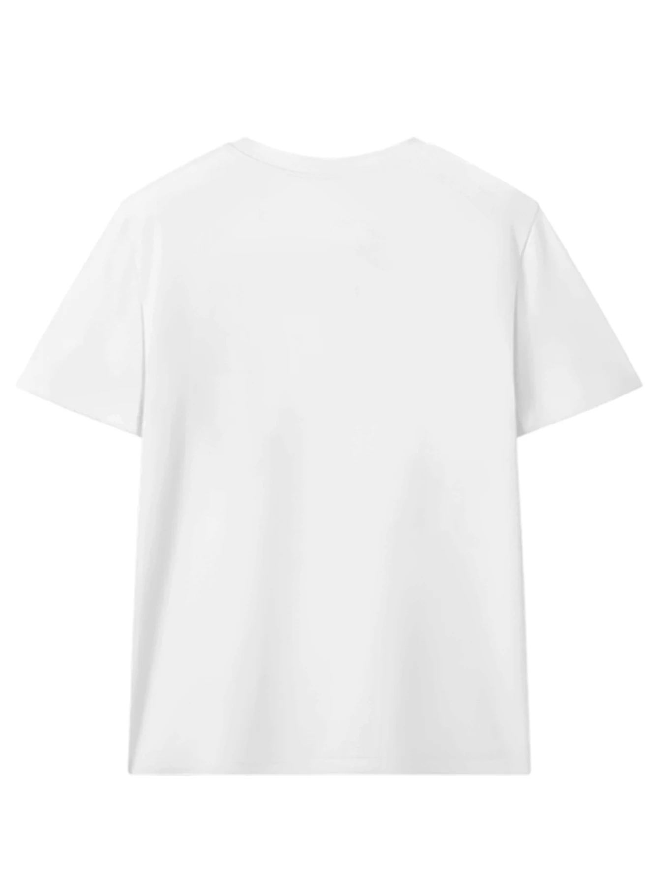 เสื้อยืดผู้ชายฤดูใบไม้ผลิ/ฤดูร้อน 2026 ทรงปกติ ผ้าฝ้าย 100% เสื้อยืดลำลองเรียบง่ายตลกๆ เสื้อไซส์ใหญ่