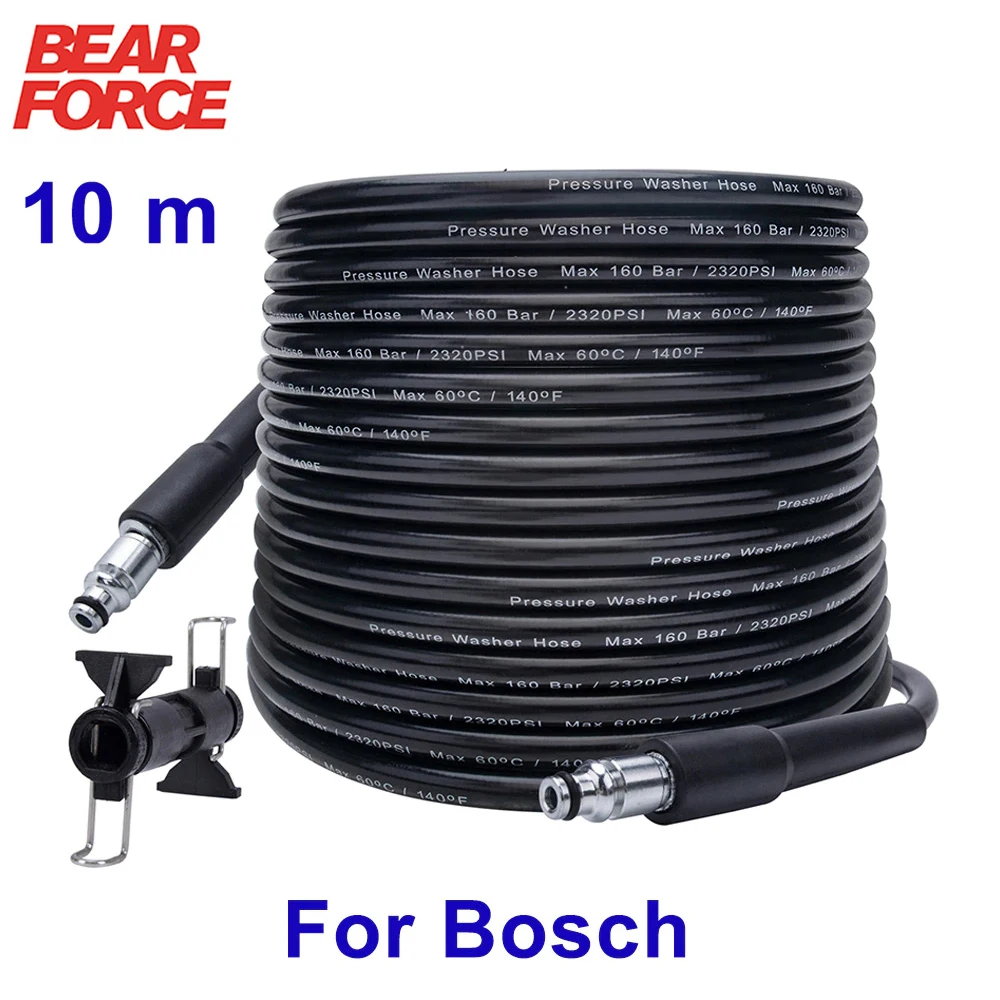 10 m Pressure Washer Hose High Water Cleaning Hose Pipe Cord Car Washer Extension Hose  for Bosch High Pressure Cleaner