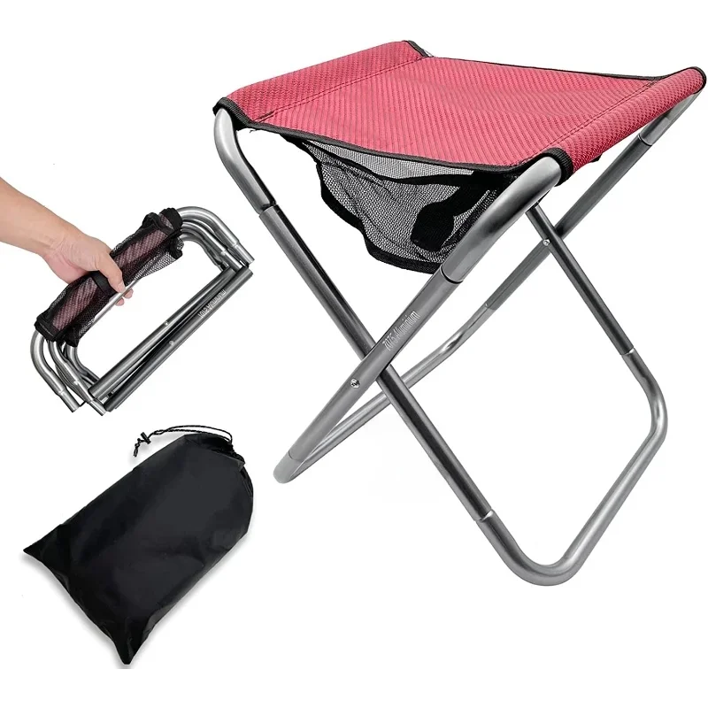 16 Inch Hoge Draagbare Opvouwbare Aluminium Lichtgewicht Kruk Seat Met Draagtas Voor Vissen Buiten Kamperen Wandelen En Bbq - afbeelding 2