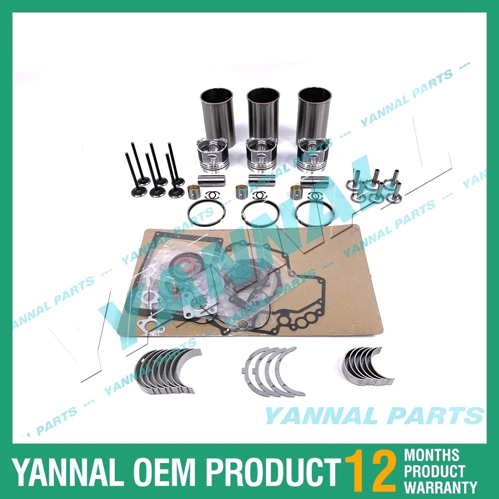 For Yanmer Engine 3TNA72L-UTBA Excavator Generator Tractor Overhaul Rebuild Kit