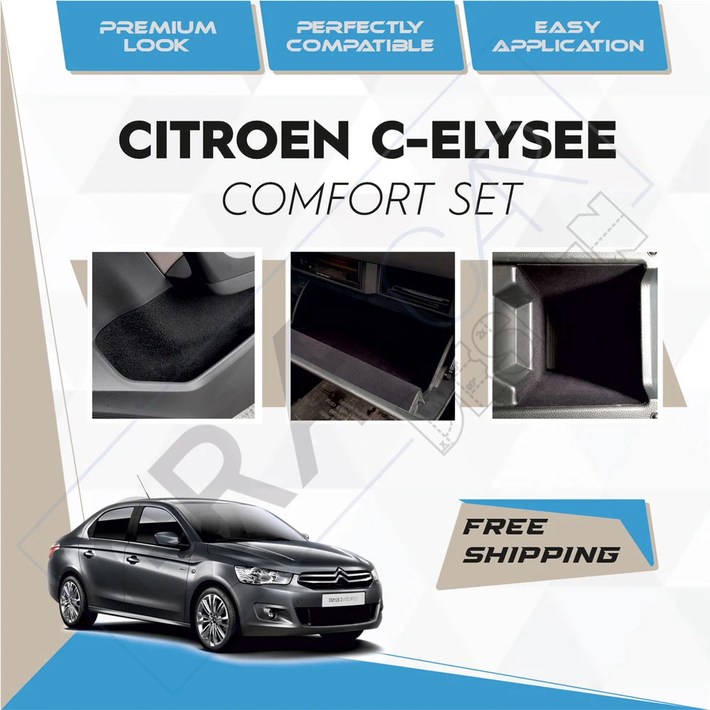 Citroën C-Elysee Comfort Set-Ready Fabric Coating In-Car Accessory Self-Adhesive Insulation Effect Coating Set