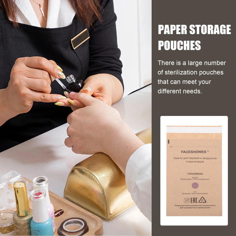 Sacchetto di sterilizzazione monouso da 10 pezzi sacchetto di disinfezione cosmetici strumenti per unghie sacchetto di disinfezione accessorio per macchina per salone di bellezza