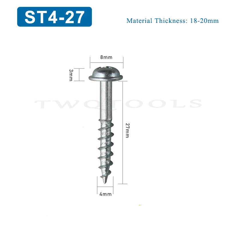 50PCS Pocket Hole Screws Coarse/Fine Thread Phillips Drive Wood Working Self-Tapping Screw 1-1/4\