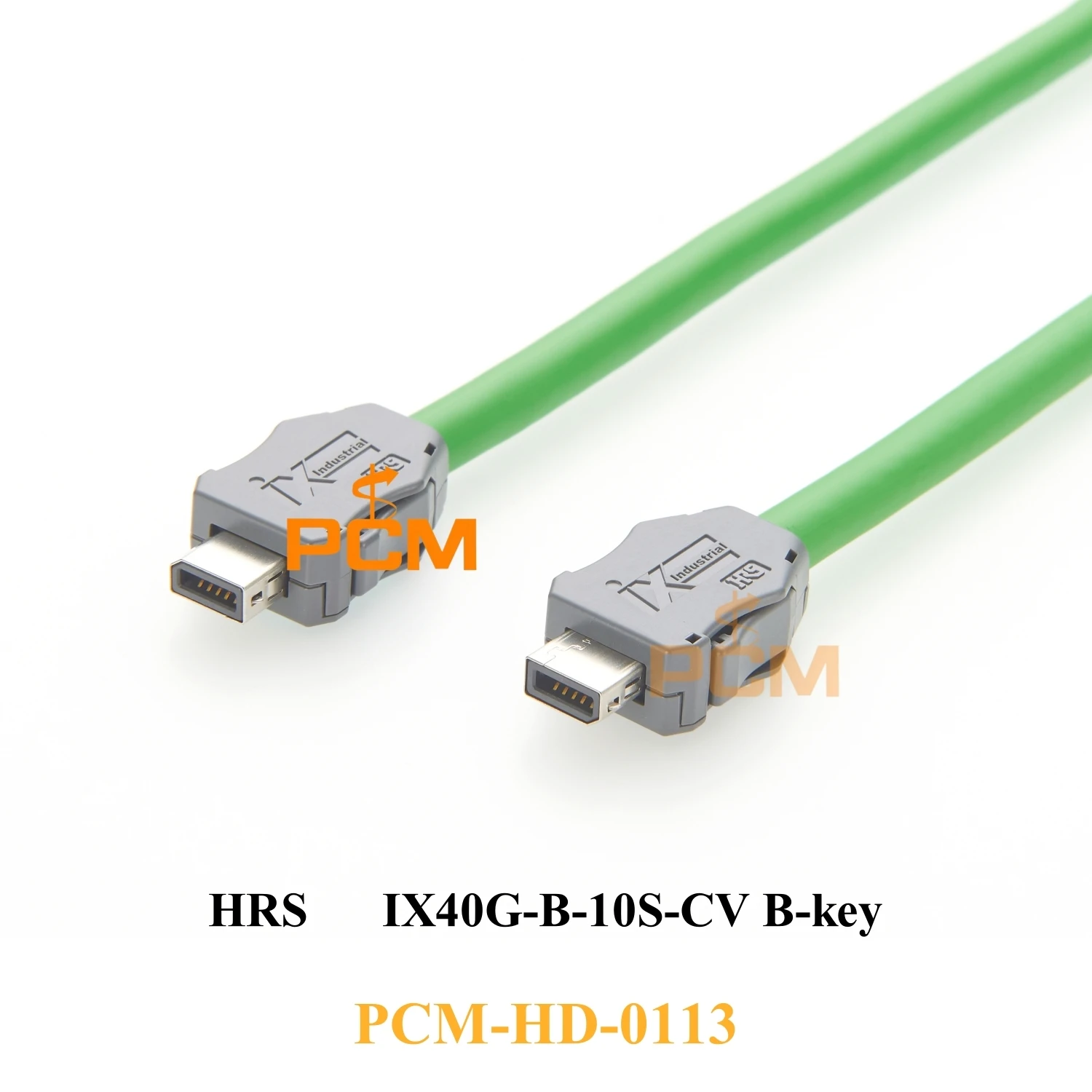 CAT.6A IX Industrial Ethernet Cable, IX B-key male plug Foil Shielded cable, compatible with IX40G-B-10S-CV B Key