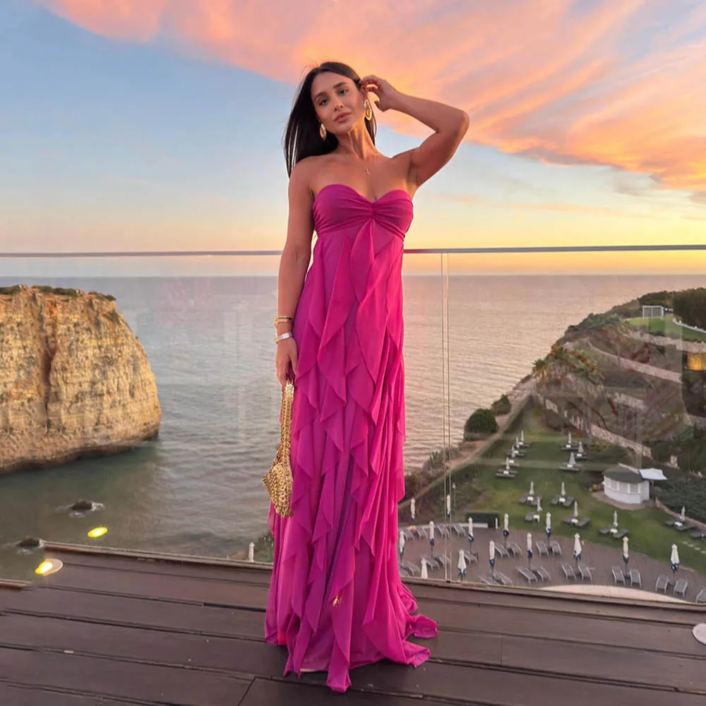 Galarity Luxury Prom Dress Beach Strapless Layered Gala Cocktail Dress Formal Evening Gowns Women Elegant Party Dress Customizd
