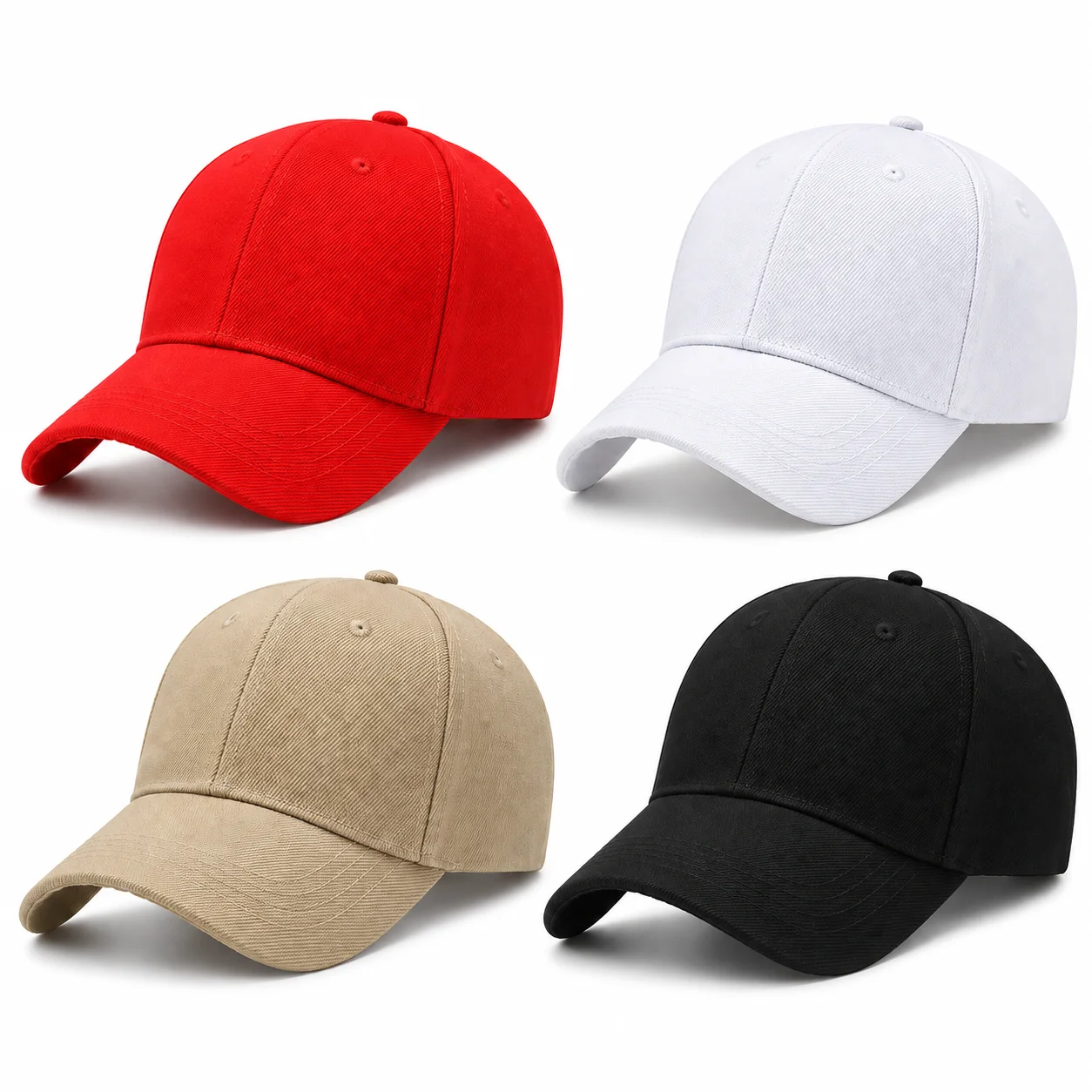 Solid Color Polyester Baseball Cap Wind-Resistant Adjustable Dad Hat for Men Women Outdoor Sports Best Choice
