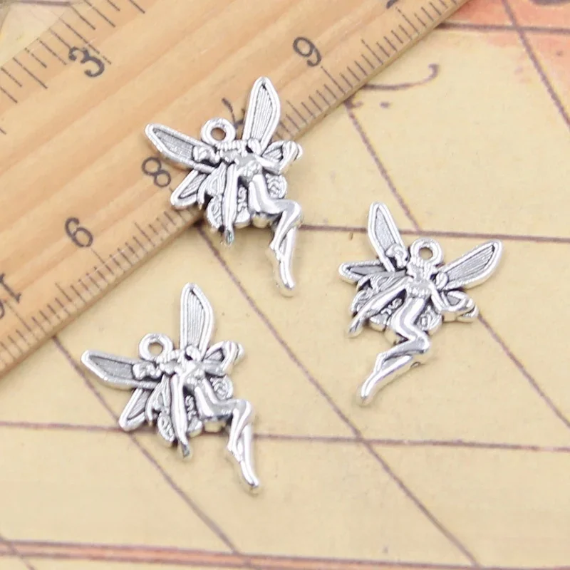 20 sztuk Charms anioł 21x15mm tybetański srebrny kolor wisiorki antyczna biżuteria Making DIY Handmade Craft — zdjęcie 2