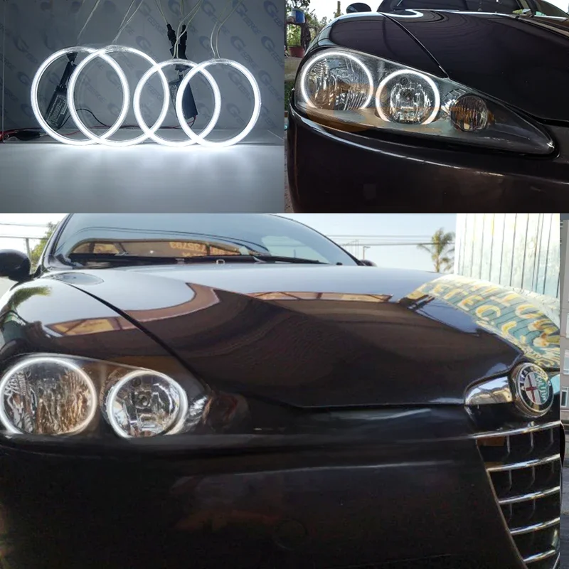 Dla Alfa Romeo 147 2005 2006 2007 2008 2009 2010 Doskonały zestaw Ultra Bright CCFL Angel Eyes Kit Halo Rings Akcesoria samochodowe — zdjęcie 2