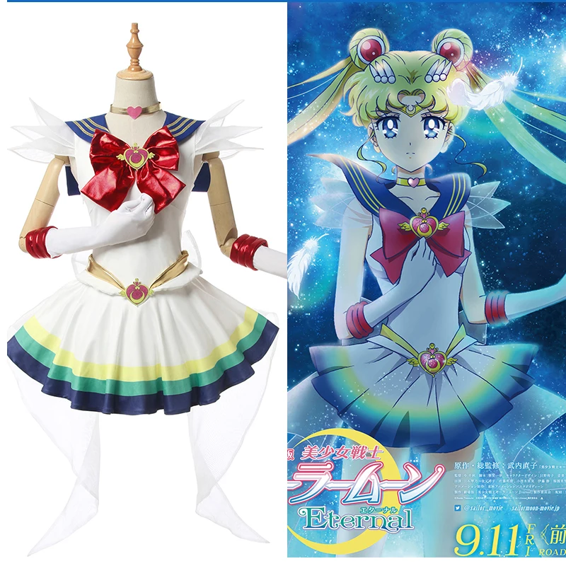 

Custom Made Tsukino Usagi Princess Serenity New Queen Serenity Cosplay Costume Battle Dress Women Anime Outfits Tailor Clothes