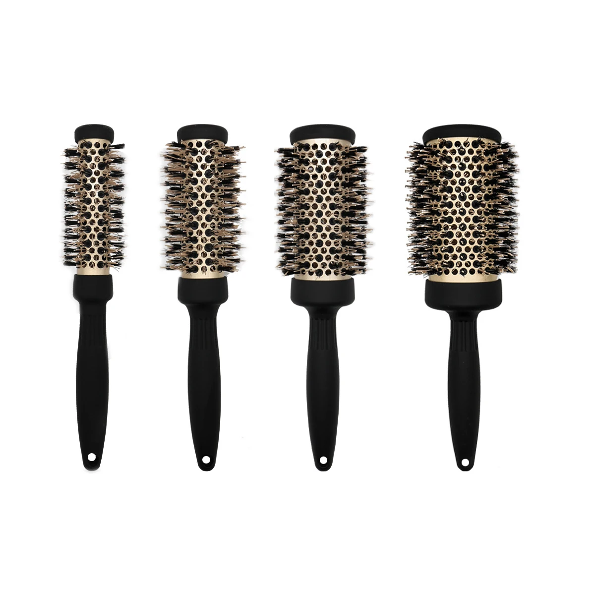

Hair Styling Hair Brush Nylon Comb Thermal Aluminum Tube Round Barrel Hair Comb Professional Salon Hair Brush Hair Rollers Tools