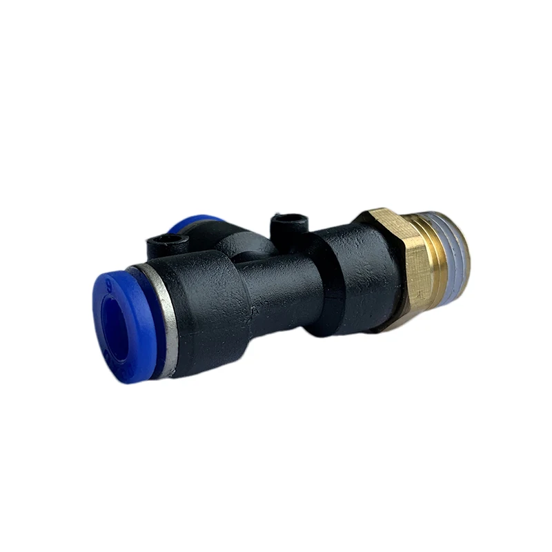 Złączki pneumatyczne PD 4mm do 12mm rura węża 1/4 "1/8" 3/8 "1/2" BSP gwint męski T kształt trójnik złącze powietrza łącznik rurowy