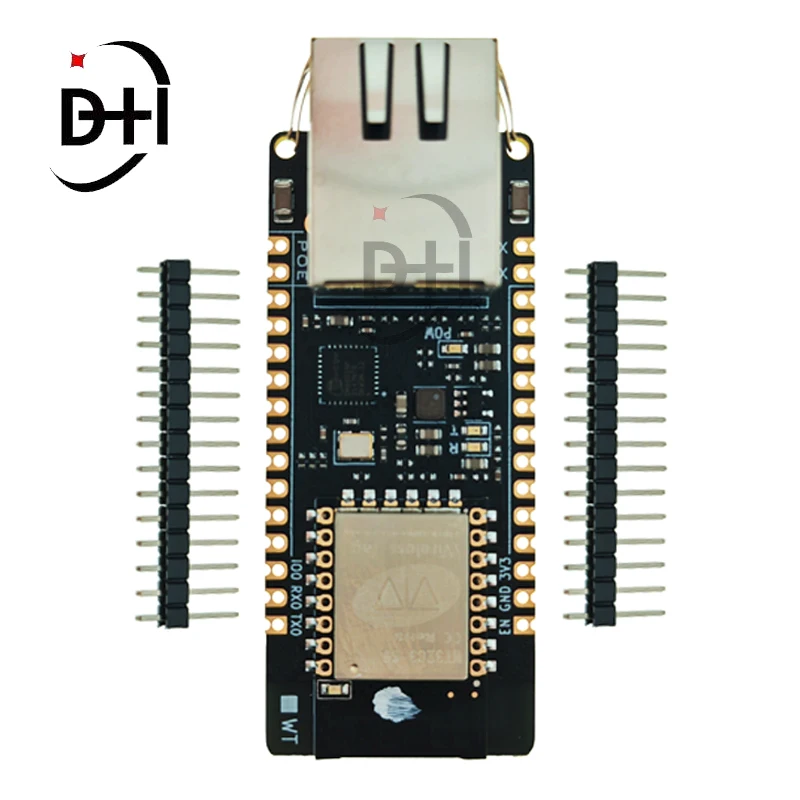 POE Module ESP32-C3 Expands DM9501 Ethernet WIFI Bluetooth Small Gateway and Supports POE Power Supply equipped with ETH01-EVO