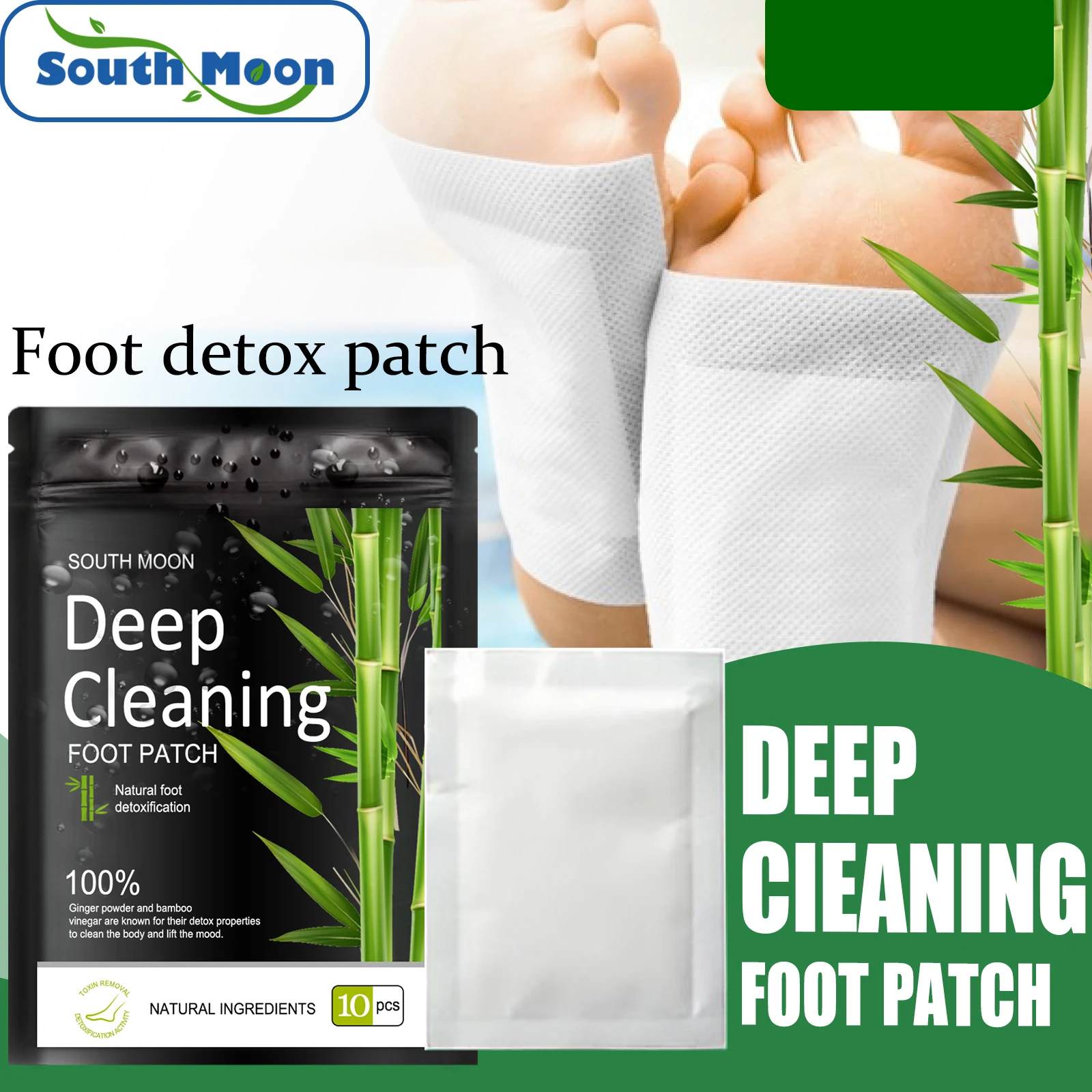 

South Moon Natural Herbal Foot Cleaning Patch Relief Stress Improve Sleep Quality Reduce Fatigue Relaxing Foot Detox Patch