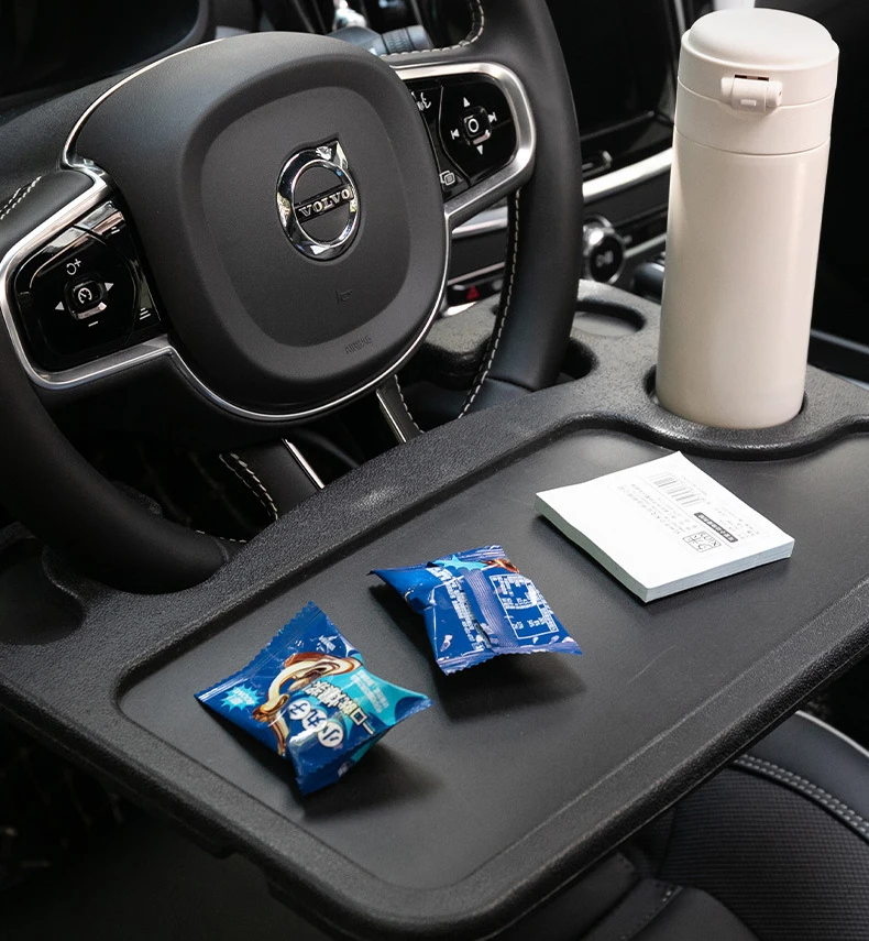 Car Multi-purpose Multifunctional Dining Table Steering Wheel Small Table Drink Holder Computer Desk Storage Rack Tray