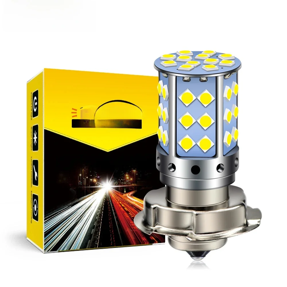 AliExpress UK R-ABC-X 2Pcs 15W 2800LM P26S LED Headlight Bulb Motorcycle Headlamp Scooter Motorbike Moped Bike ATV Head Light 10-60V AC/DC Super White