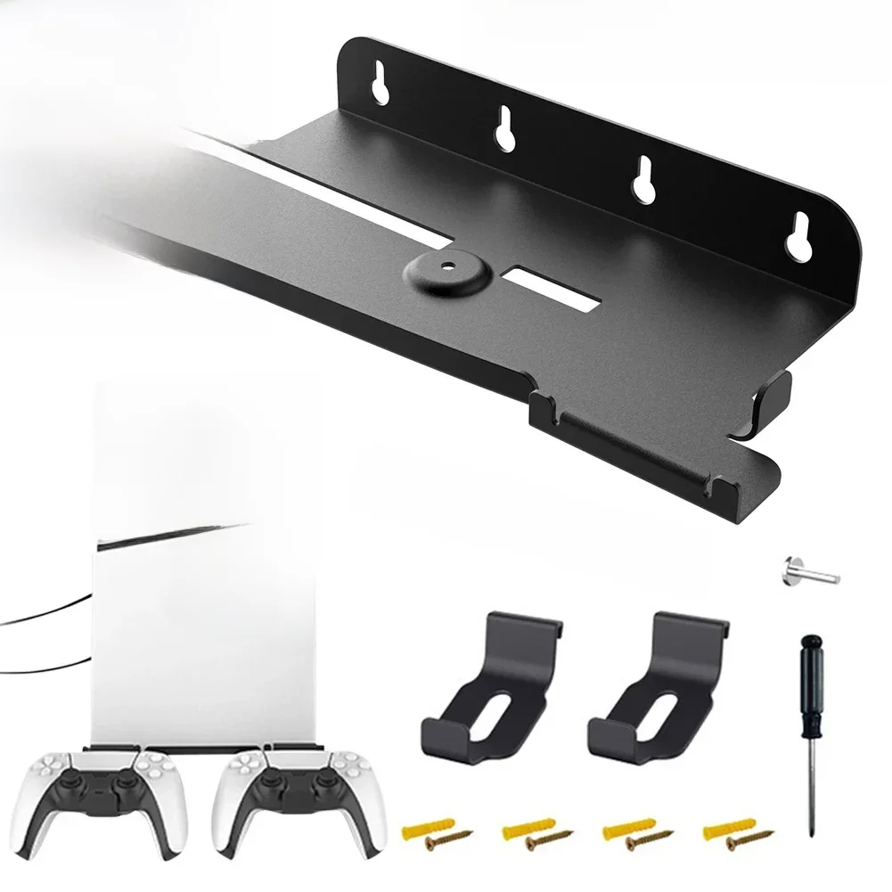 Casque de manette de jeu à montage mural, support rapide pour Playstation 5, PS5, mince, gain de place, étagère stable pour PS, casque mince, contrôleur