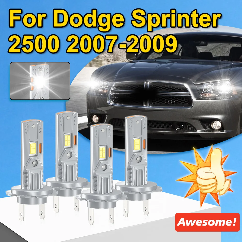 

4PCS For Dodge Sprinter 2500 2007 2008 2009 LED Bulbs 6000K White 3570 CSP Chip Built In Driver Plug Play