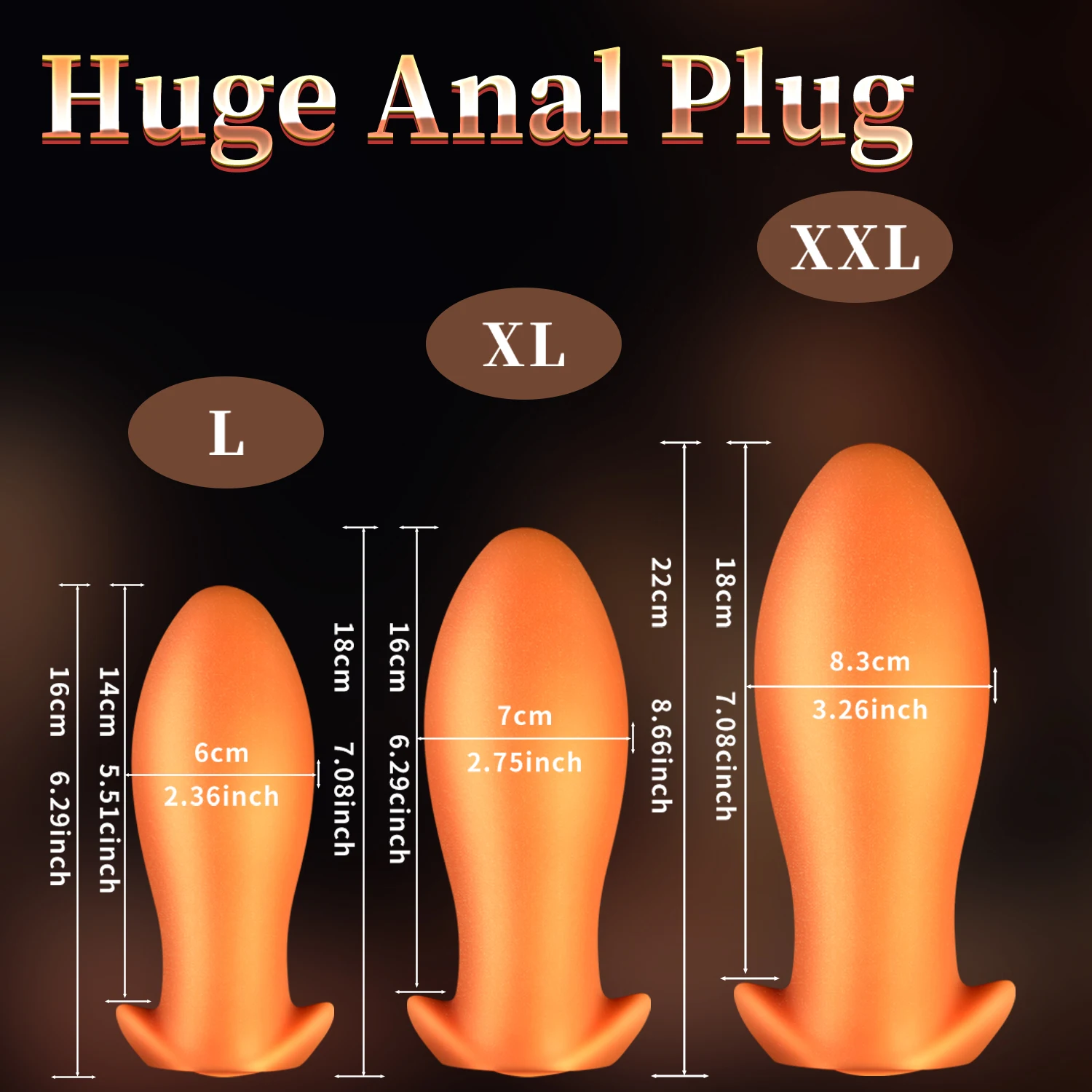 Soft Oversize Egg Shape Anal Plug With Handle Vibrator Anal Dilator Butt Plug Fist Sex Anal Sex Toys for Women And Men Gay