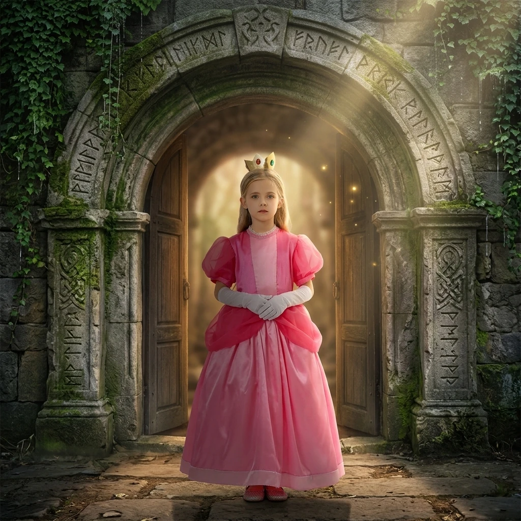 Halloween Adult Sequin Princess Dress Sparkle Ball Gown Fairy Tale Cape Unisex Family Party Dress Up - view 3