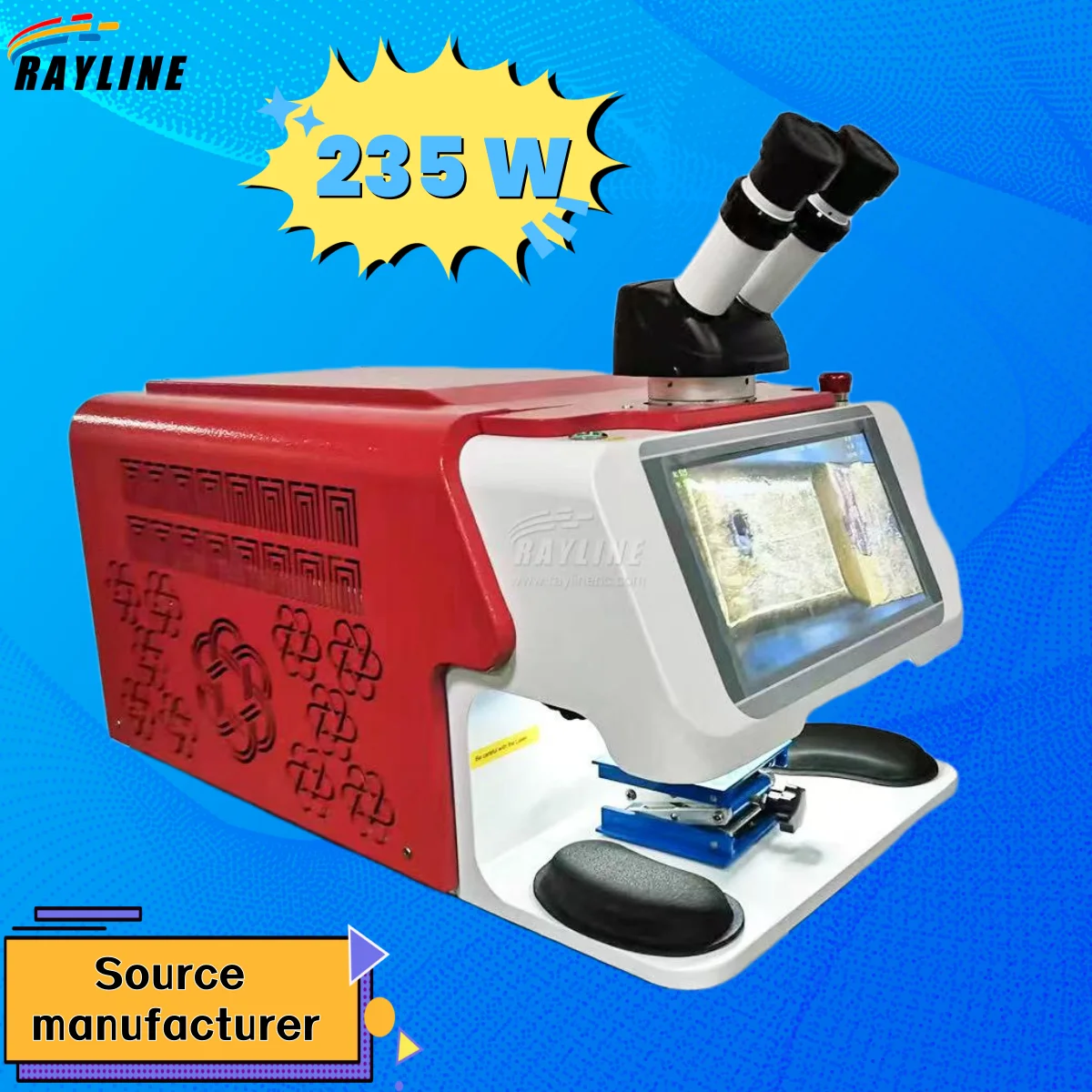 235W Red Micro Laser Welding Machine For Jewelry Ring Pendant  Touch Screen Laser Soldering Welder With CCD Microscope 220V 110V
