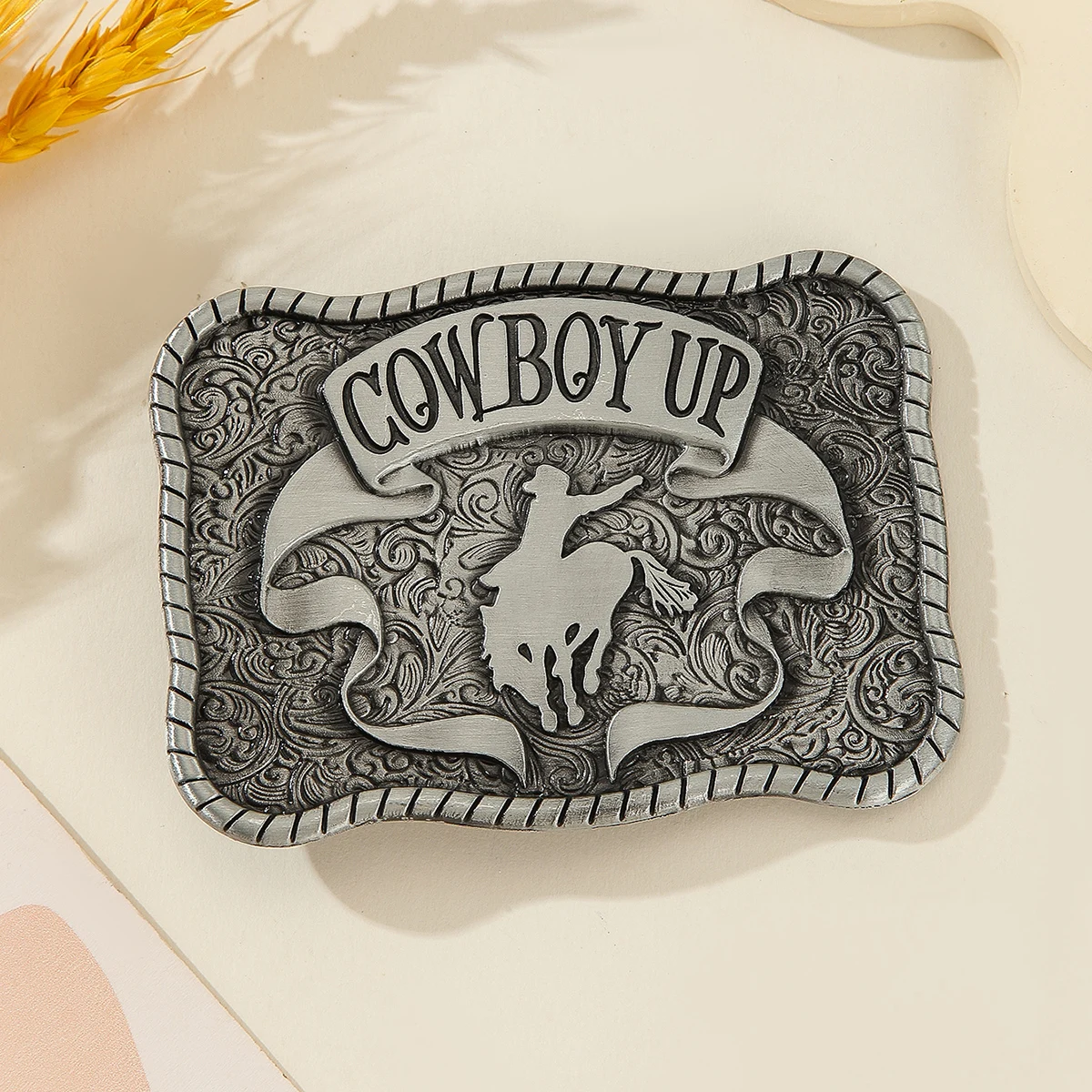 1PC Western Cowboy Belt Buckle Unisex Detachable, Perfect Gift Ideal Choice