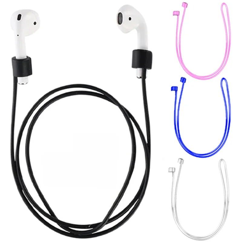 Câble de corde d'écouteurs en Silicone souple, 4 à 1 pièce, pour AirPods 3 2 1 Samsung Buds Plus, écouteurs sans fil universels, cordes de cou Anti-perte
