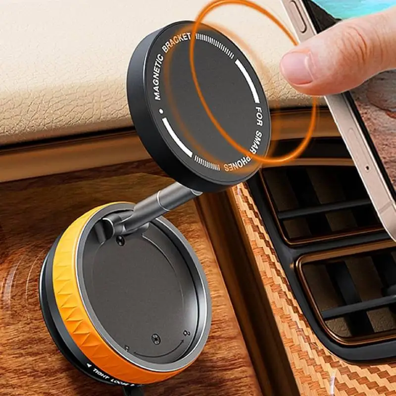 

360° Adjustable Vacuum Magnetic Suction Cup Phone Mount, Hands-Free Magnetic Cell Phone Holder for Car/Gym/Mirror/Smoot