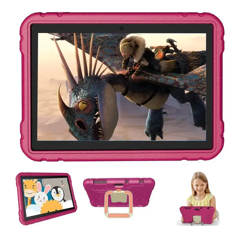 J12 10.1“ Android 13 Tablet PC Allwinner A523 Octa-core 4GB RAM 64GB ROM 1280 X 800 IPS Dual Camera 6000mAh Gift Stand Silicone
