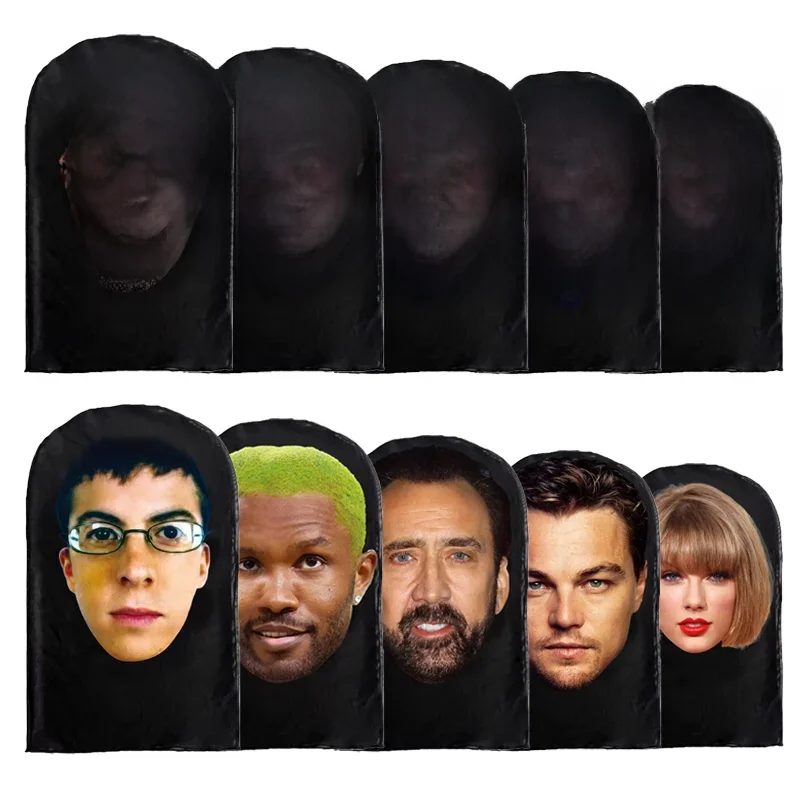 Cosplay 3d impresso kanye máscara estiramento malha máscara facial completa homens e mulheres role