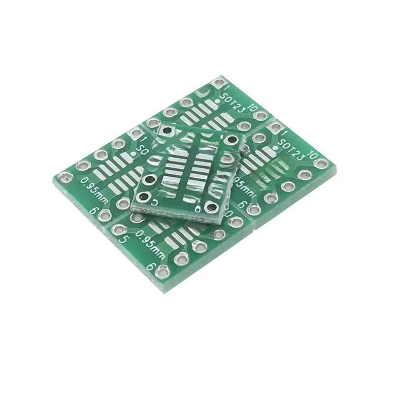 100 sztuk/SOT23 MSOP10 SOT-23 płyta adaptera SMD do DIP10 Pinboard UNAX 0.5mm/0.95mm do 2.54mm PCB — zdjęcie 2