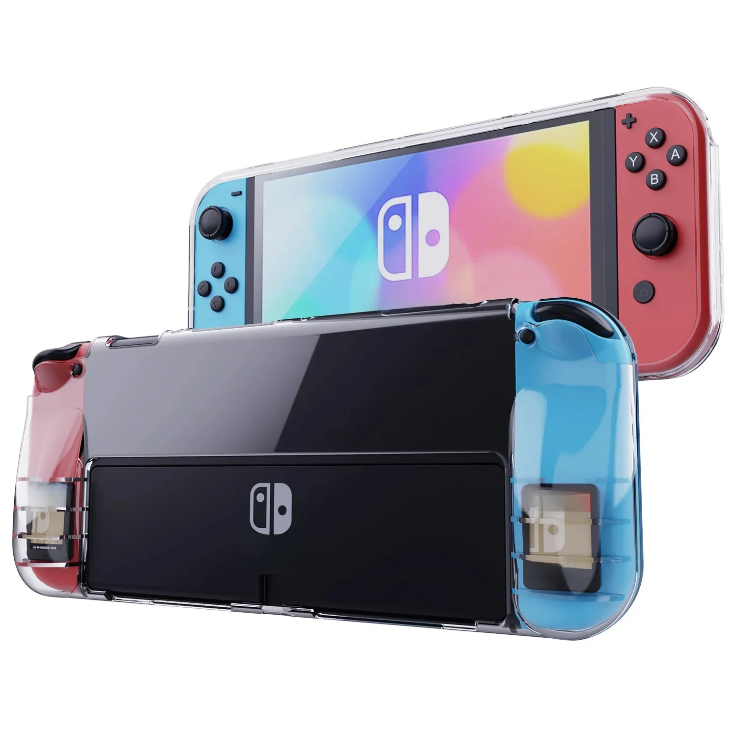 Étui souple en TPU, housse de protection antichoc avec fente pour carte, rangement Compatible avec Nintendo Switch OLED, accessoires pour Console de jeu