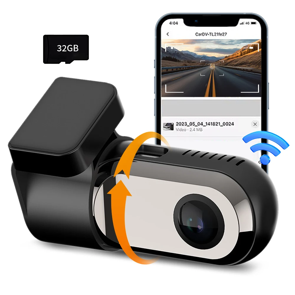 Mini HD Car Video Recorder DVR Dash Cam 24 Hours Parking Monitor Car Driving Record 720P/1080P HD WIFI Dash Camera