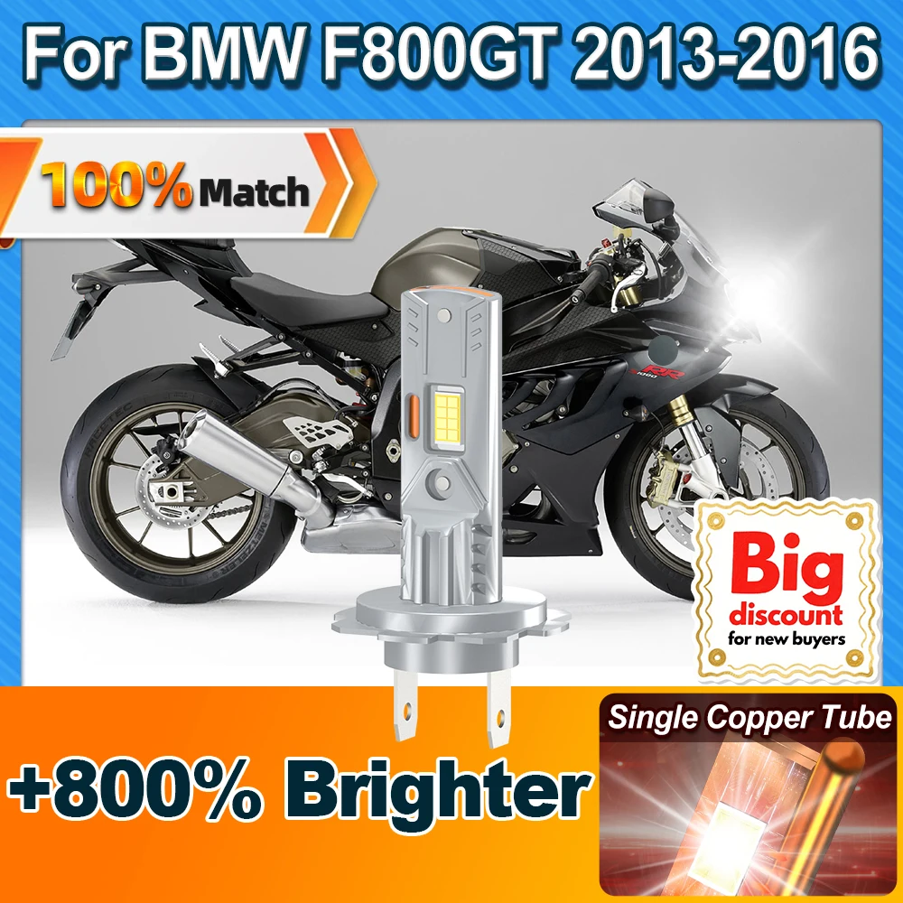 CROSSFOX para BMW F800GT 2013 2014 2015 2016 ampolas de faros LED para motocicleta bombillas auxiliares de luz Hi-Lo de alta calidad para motocicleta