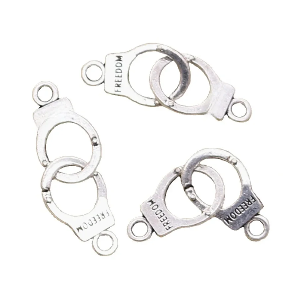 15 sztuk Charms kajdanki wolności 30x10mm Antique Making wisiorek fit,Vintage tybetański srebrny kolor, ręcznie robiona biżuteria DIY — zdjęcie 2