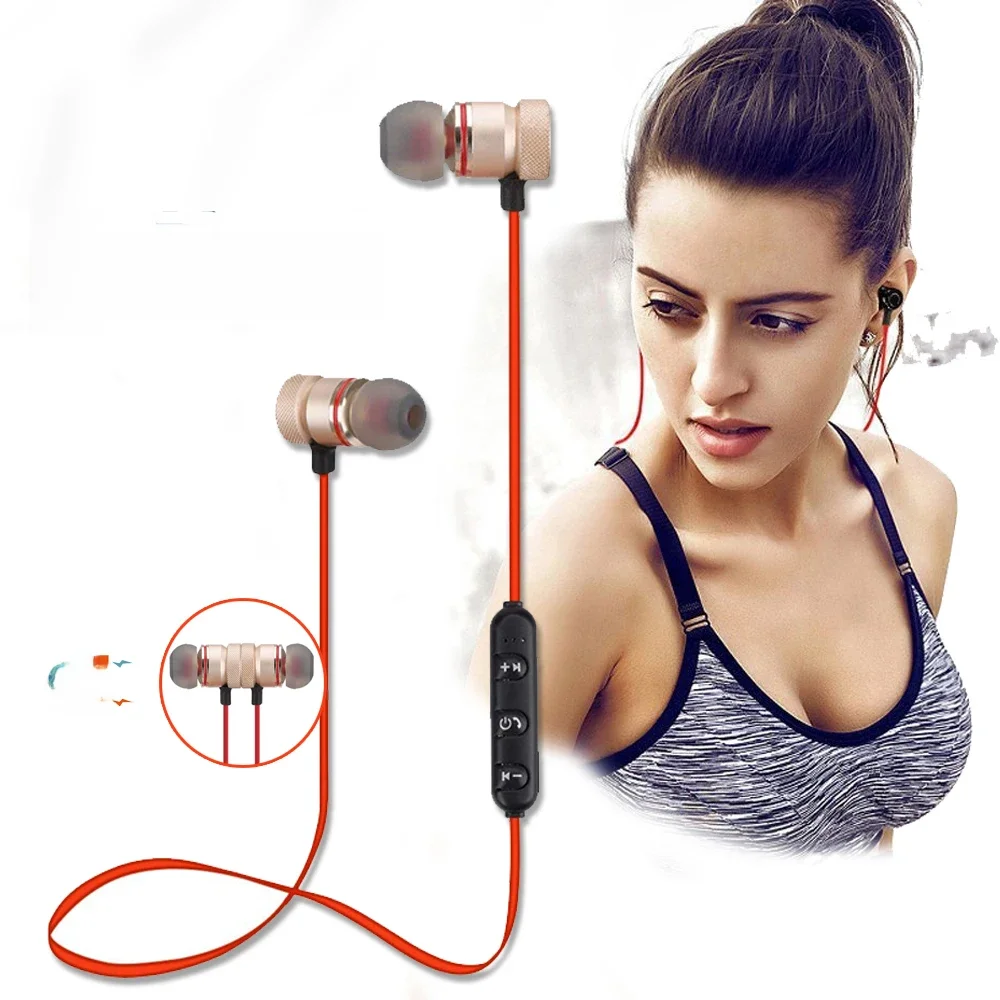 Bluetooth 4.1 sem fio fone de ouvido esportes design com ímãs, à prova dwaterproof água com chamadas