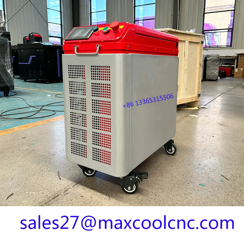 MAXCOOL Portable Rod Box Removal Layer Air Cooling Pulse Laser Rust Remover CNC Oil Stains Cleaning Machine