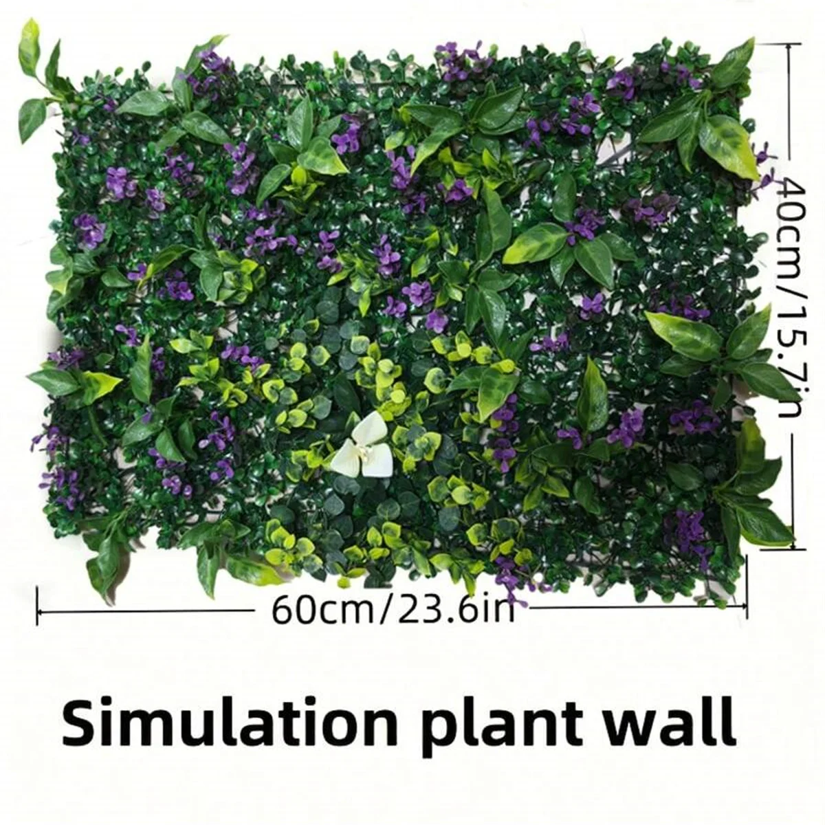 1pc Hanging Plant Wall Panel Plastic Green Plants With Flowers For Indoor Outdoor Courtyard Cafes Home Offices Garden Decor view 6